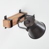 Skodsbol Wandlamp Hout donker, Staal geborsteld, 1-licht