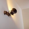 Skodsbol Wandlamp Hout donker, Staal geborsteld, 1-licht