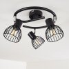 Bolderslev Plafondlamp Chroom, Zwart, 3-lichts