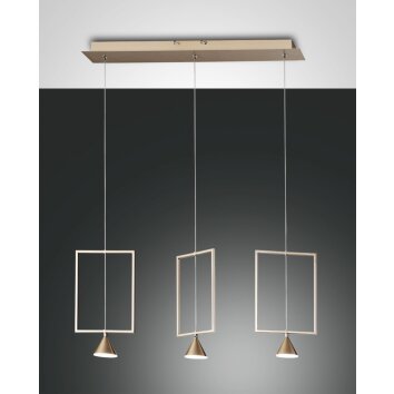 Fabas Luce Sirio Hanglamp LED Goud, 3-lichts