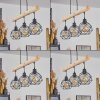 Bacabal Hanglamp Hout licht, Zwart, 3-lichts