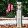 Dakar Plint licht, Staande lamp Roestvrijstalen kleur, 1-licht, Bewegingsmelder