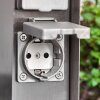 Abilene Buitencontactdoos Roestvrijstalen kleur, Grijs