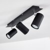 Zuoz Plafondlamp Chroom, Zwart, 3-lichts