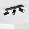 Zuoz Plafondlamp Chroom, Zwart, 3-lichts