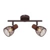 Globo ISABELLE Spotlamp Roest, 2-lichts