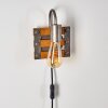 Mallard Muurlamp Hout licht, Zilver, 1-licht