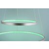 Leuchten Direkt Ls-CIRCLE Hanglamp LED roestvrij staal, 1-licht, Afstandsbediening, Kleurwisselaar