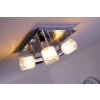 Brilliant LED Plafond spot Chroom, Nikkel mat, Wit, 3-lichts