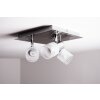 Brilliant LED Plafond spot Chroom, Nikkel mat, Wit, 3-lichts