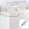 Cahaba Plafondlamp Wit, 6-lichts