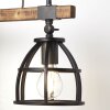 Brilliant Matrix Muurlamp Hout donker, Zwart, 1-licht