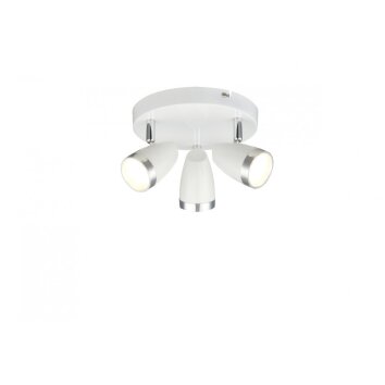 Globo MINOU Plafond spot LED Chroom, Wit, 3-lichts