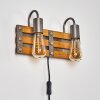 Mallard Muurlamp Hout licht, Zilver, 2-lichts