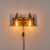 Mallard Muurlamp Hout licht, Zilver, 2-lichts