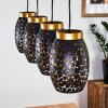 Ventimiglia Hanglamp Zwart-Goud, 4-lichts
