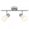Brilliant Janna Spotbalk plafond Chroom, Wit, 2-lichts