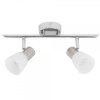 Brilliant Janna Spotbalk plafond Chroom, Wit, 2-lichts