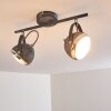 Foverup Plafondlamp Chroom, Grijs, 2-lichts