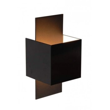 Lucide CUBO Muurlamp Zwart, 1-licht