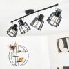 Rieti Plafondlamp Zwart, 4-lichts