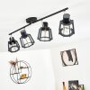 Rieti Plafondlamp Zwart, 4-lichts