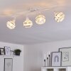 Limassol Plafondlamp Chroom, Wit, 4-lichts