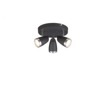 Globo NERO Plafond spot LED Antraciet, 3-lichts