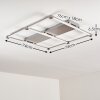 Beken Plafondlamp LED Nikkel mat, 1-licht