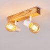 Barbengo Plafondlamp Hout licht, Wit, 2-lichts