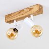Barbengo Plafondlamp Hout licht, Wit, 2-lichts