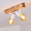 Barbengo Plafondlamp Hout licht, Wit, 2-lichts