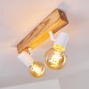 Barbengo Plafondlamp Hout licht, Wit, 2-lichts