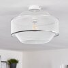 Limassol Plafondlamp Chroom, Wit, 1-licht