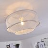 Limassol Plafondlamp Chroom, Wit, 1-licht