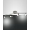 Fabas Luce Niko Plafondlamp LED Nikkel mat, 4-lichts