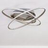 Krabi Plafondlamp LED Nikkel mat, 3-lichts, Afstandsbediening