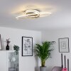 Krabi Plafondlamp LED Nikkel mat, 3-lichts, Afstandsbediening