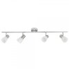Brilliant Janna Spotbalk plafond Chroom, Wit, 4-lichts