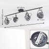 Foverup Plafondlamp Chroom, Grijs, 4-lichts