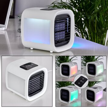 Chania Ventilator LED Zwart, Wit, 1-licht, Kleurwisselaar