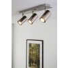 Trio MARLEY Plafondlamp roestvrij staal, Nikkel mat, 3-lichts