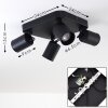 Kullaberg Plafondlamp Zwart, 4-lichts