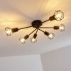 Baripada Plafondlamp Zwart, 6-lichts