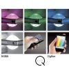 Paul Neuhaus Q-Fisheye Muurlamp LED roestvrij staal, 2-lichts, Afstandsbediening, Kleurwisselaar