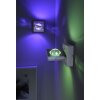 Paul Neuhaus Q-Fisheye Muurlamp LED roestvrij staal, 2-lichts, Afstandsbediening, Kleurwisselaar