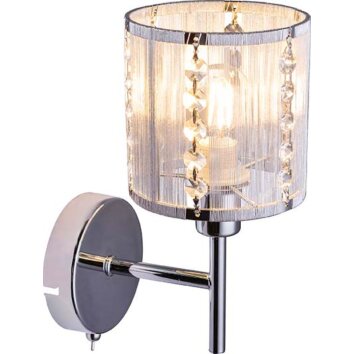 Globo WUBA Muurlamp Chroom, 1-licht