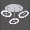 Paul Neuhaus Q-AMY Plafondlamp LED roestvrij staal, 6-lichts, Afstandsbediening