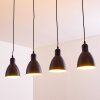 Timola Hanglamp Zwart, Wit, 4-lichts