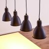 Timola Hanglamp Zwart, Wit, 4-lichts